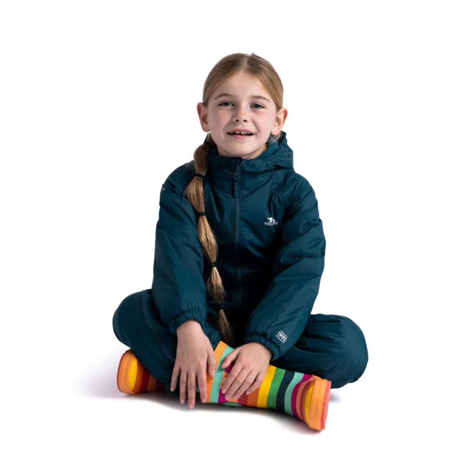Trespass Kids Youths Dripdrop Padded Waterproof Outdoor Puddle Suit Rain Suit - Picture 22 of 23