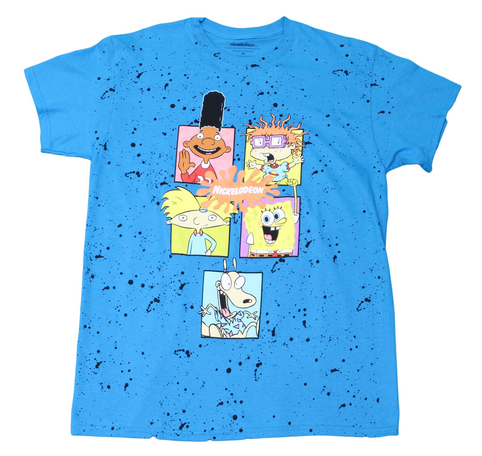 Mens Nickelodeon Spongebob Rugrats Throwback 90s Cartoon Blue T-Shirt Tee New | eBay