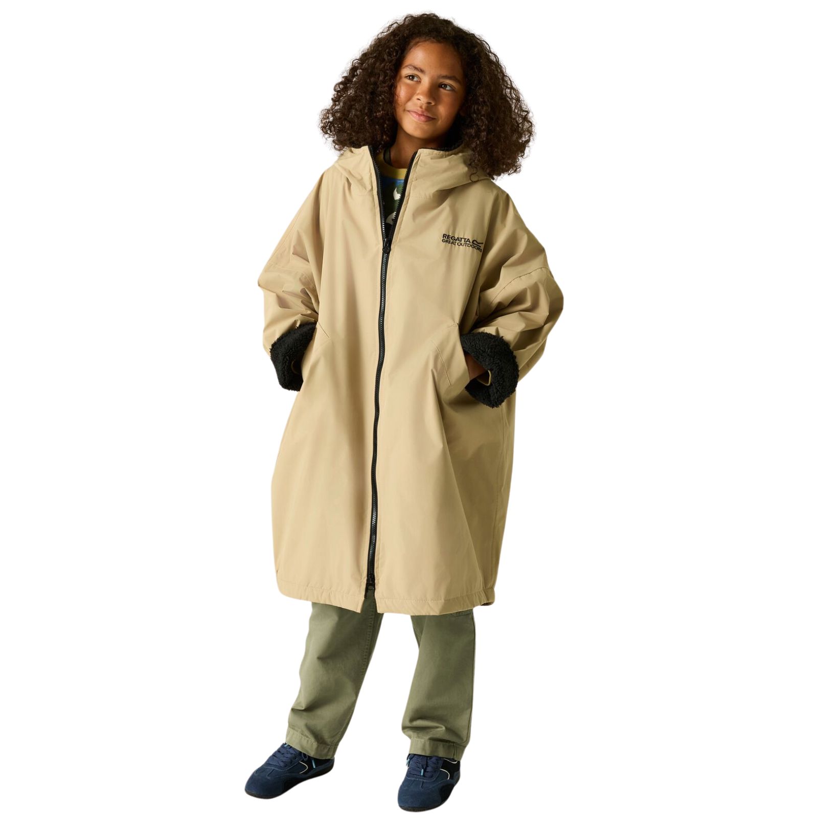 Regatta Kids Spirit Of Adventure Hooded Waterproof Warm Drying Changing Robe - Picture 74 of 121