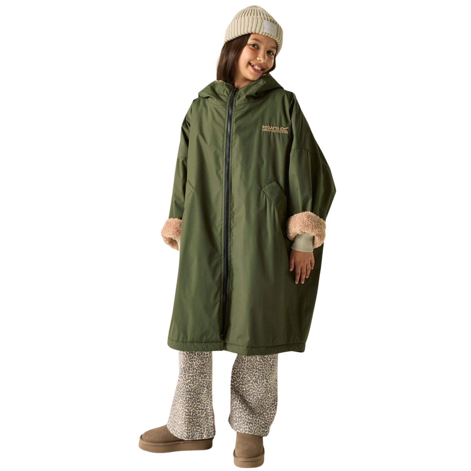 Regatta Kids Spirit Of Adventure Hooded Waterproof Warm Drying Changing Robe - Picture 44 of 121