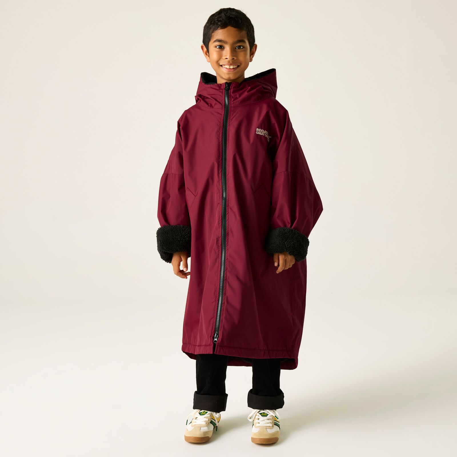 Regatta Kids Spirit Of Adventure Hooded Waterproof Warm Drying Changing Robe - Picture 51 of 121