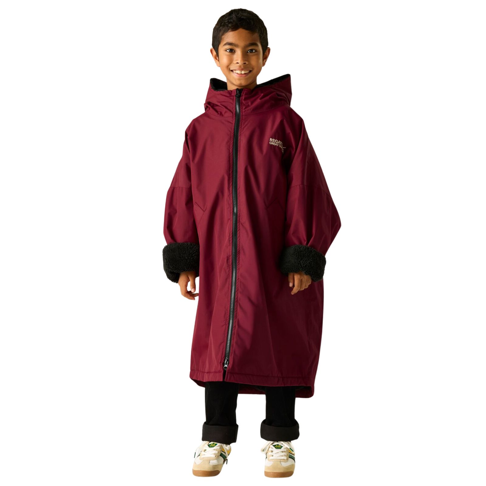 Regatta Kids Spirit Of Adventure Hooded Waterproof Warm Drying Changing Robe - Picture 50 of 121
