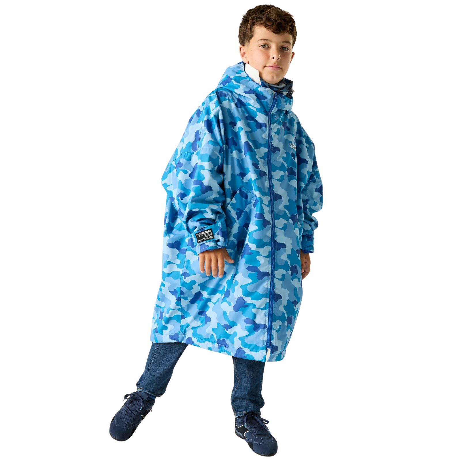 Regatta Kids Spirit Of Adventure Hooded Waterproof Warm Drying Changing Robe - Picture 56 of 121
