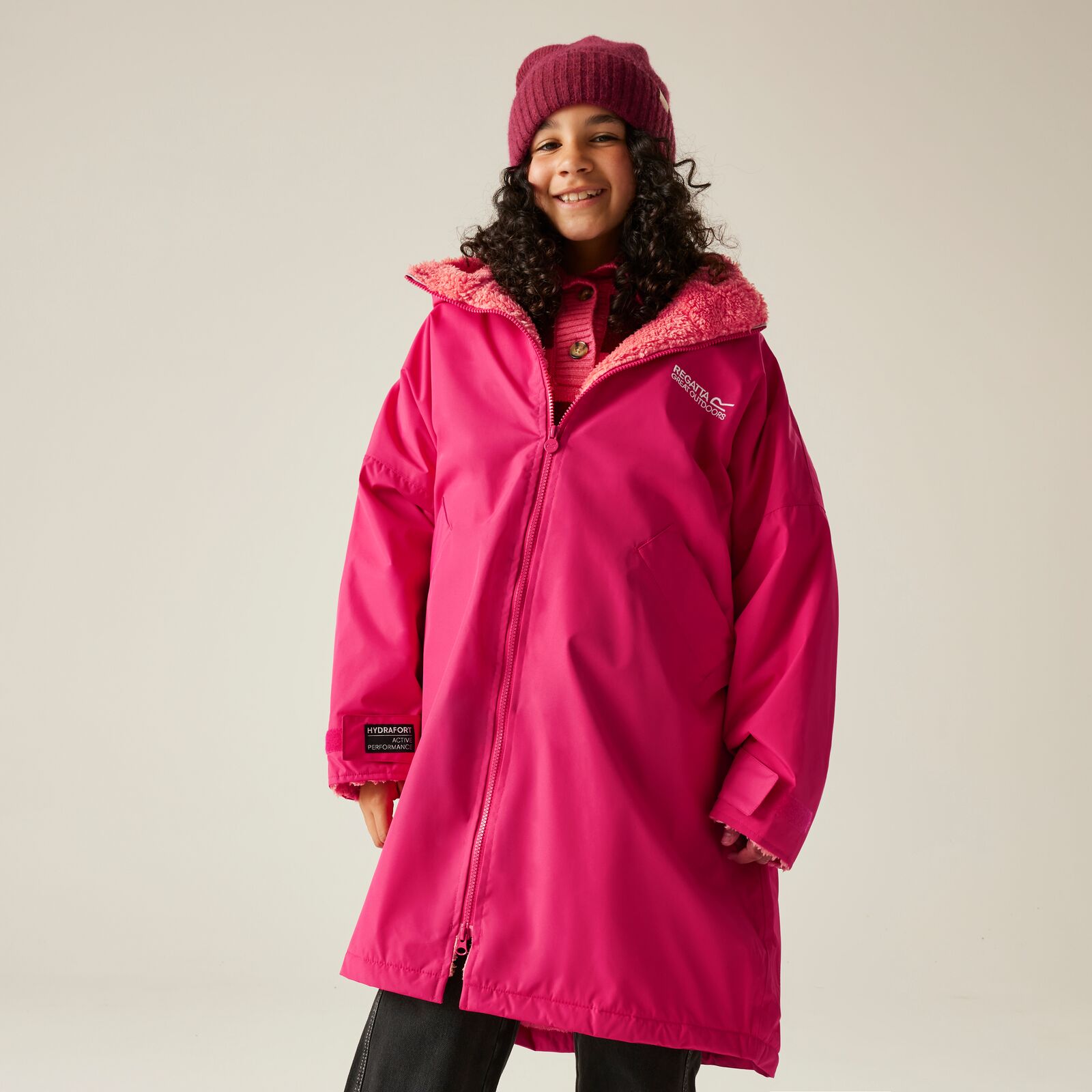 Regatta Kids Spirit Of Adventure Hooded Waterproof Warm Drying Changing Robe - Picture 99 of 121