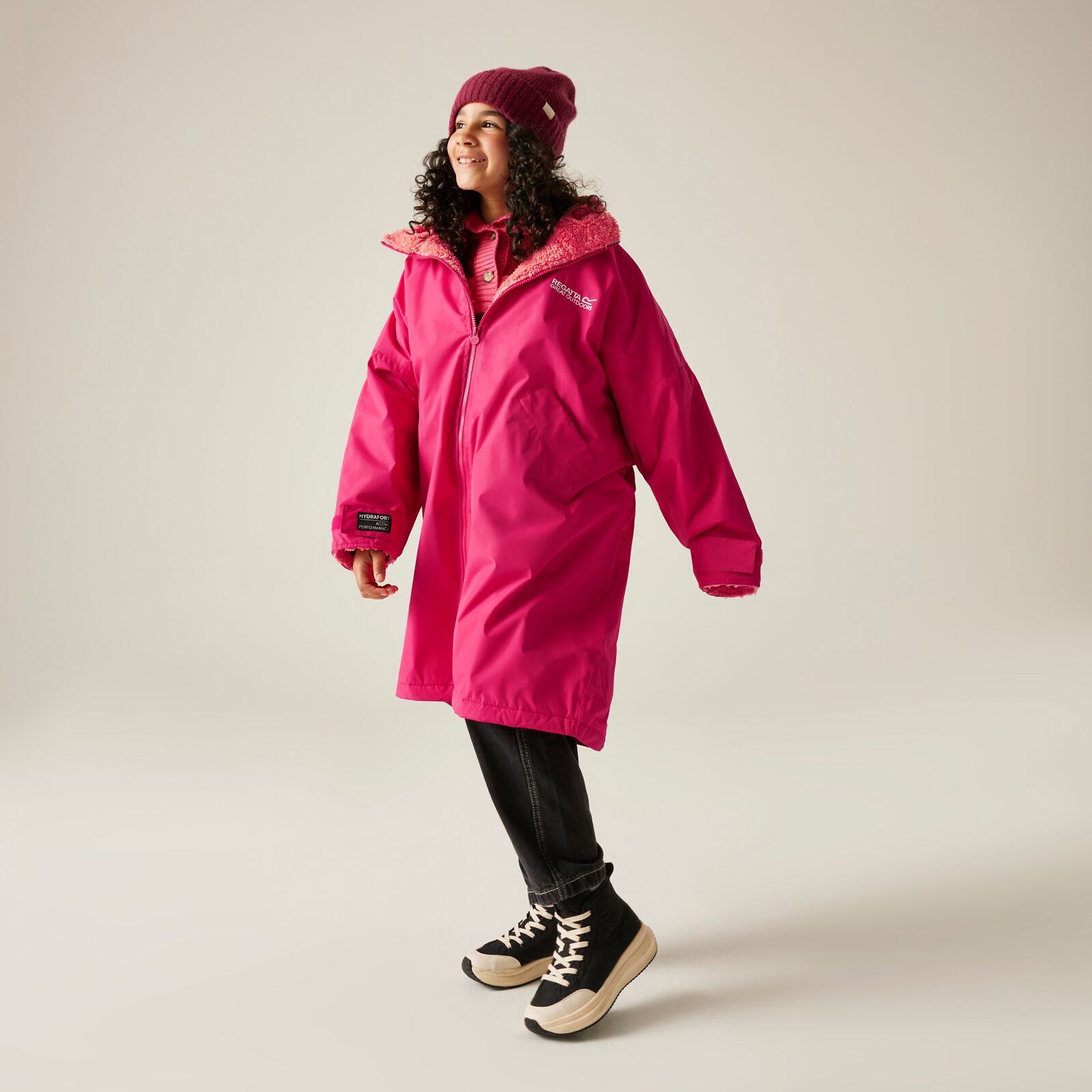 Regatta Kids Spirit Of Adventure Hooded Waterproof Warm Drying Changing Robe - Picture 103 of 121