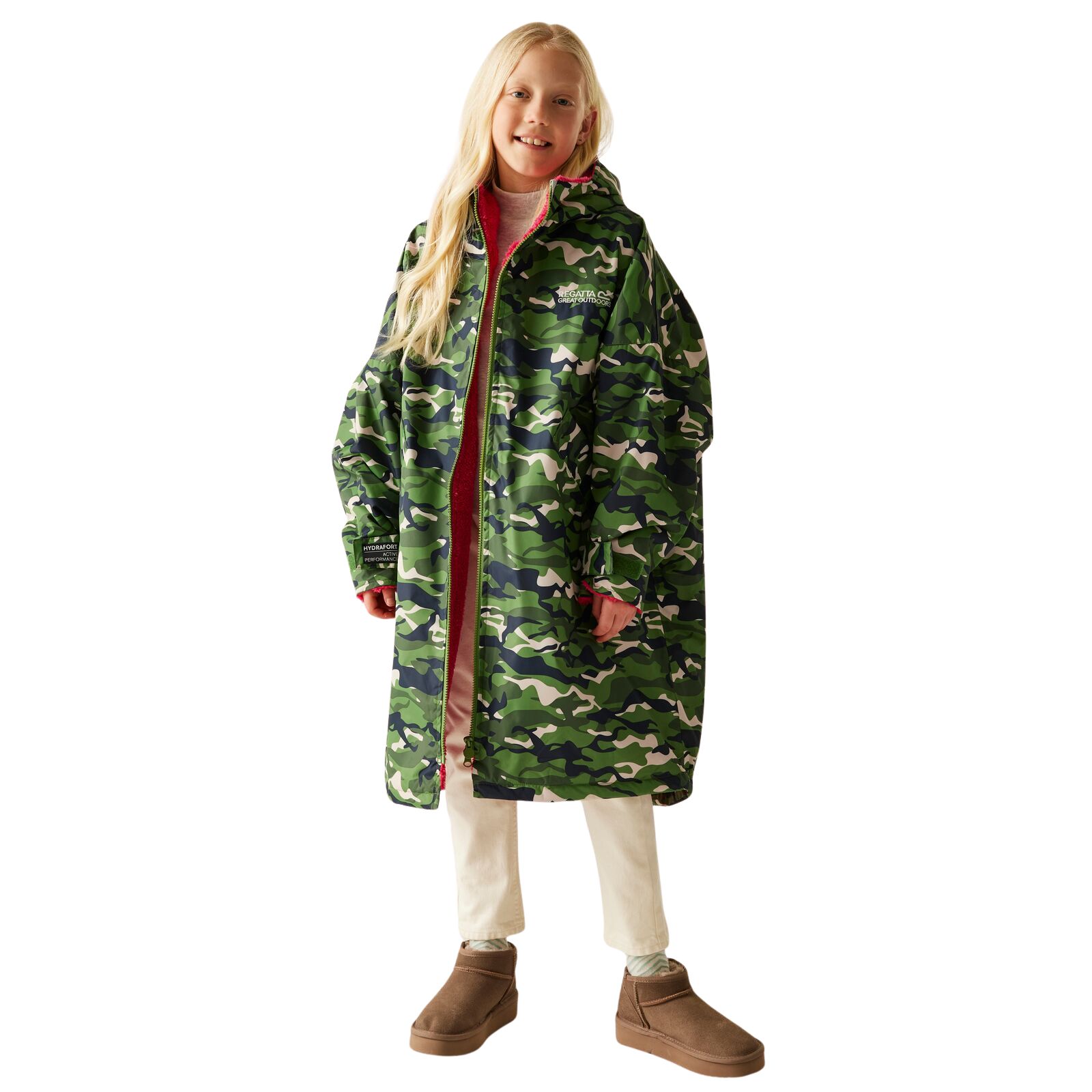 Regatta Kids Spirit Of Adventure Hooded Waterproof Warm Drying Changing Robe - Picture 38 of 121