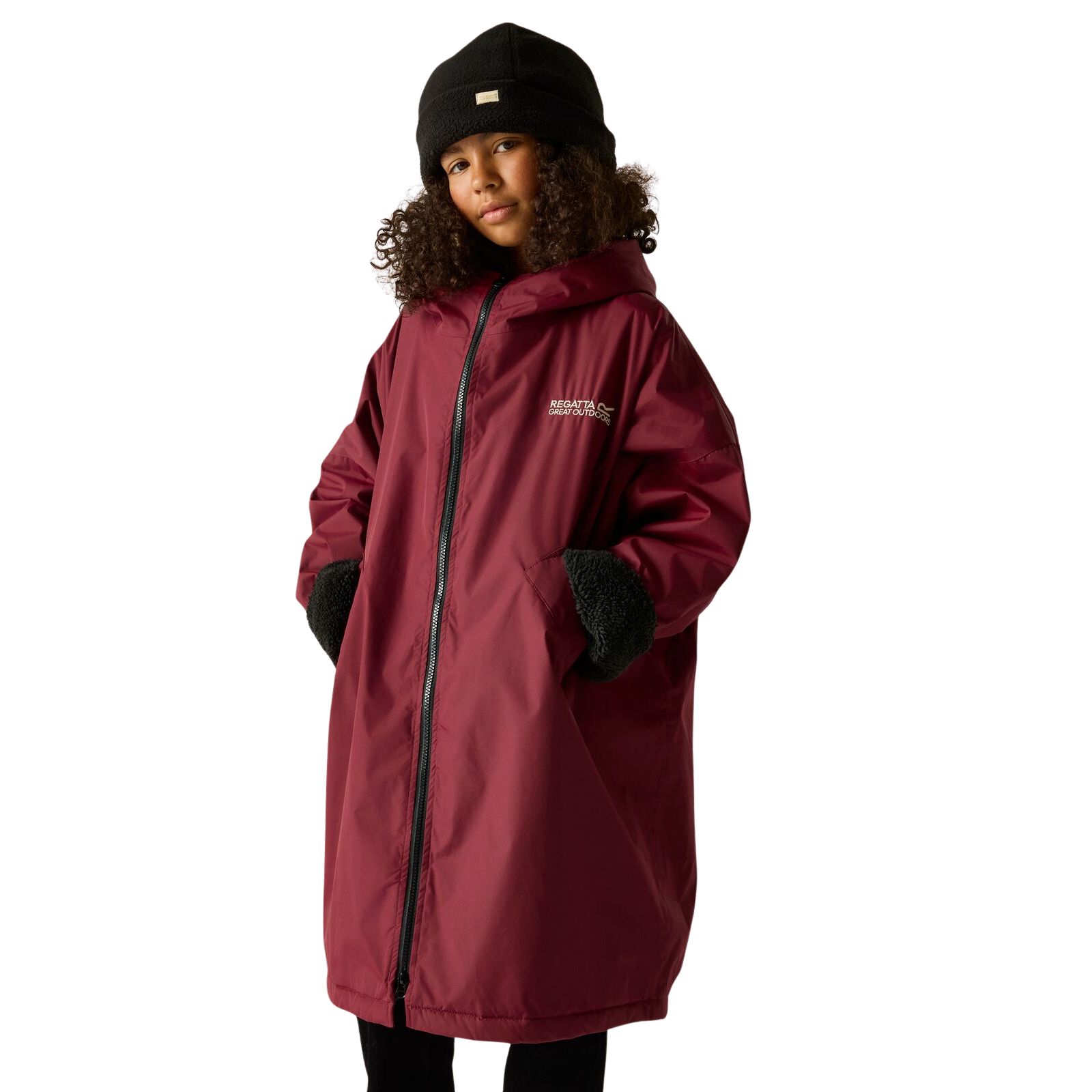 Regatta Kids Spirit Of Adventure Hooded Waterproof Warm Drying Changing Robe - Picture 50 of 121