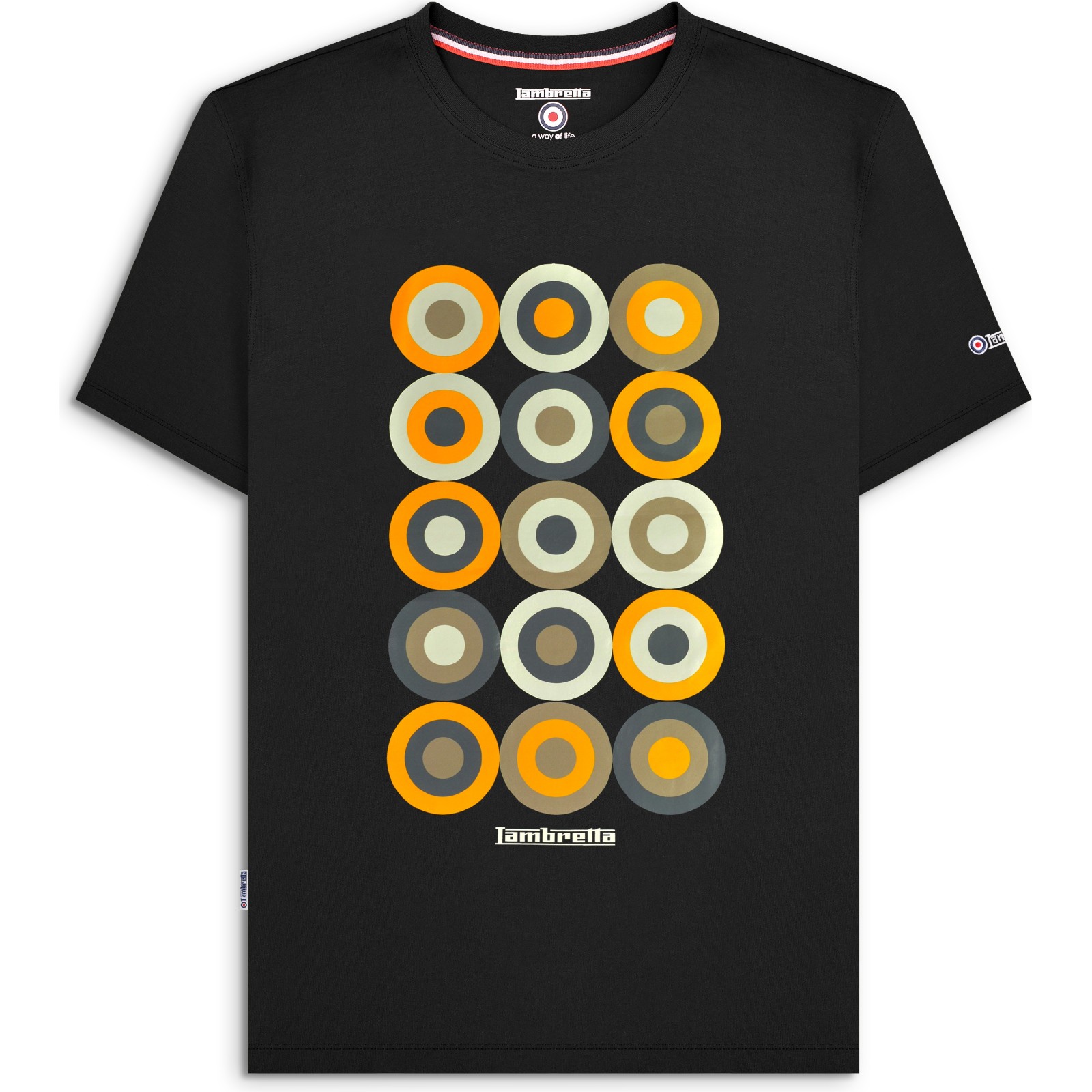 Lambretta Mens Mod Target Short Sleeve T-Shirt