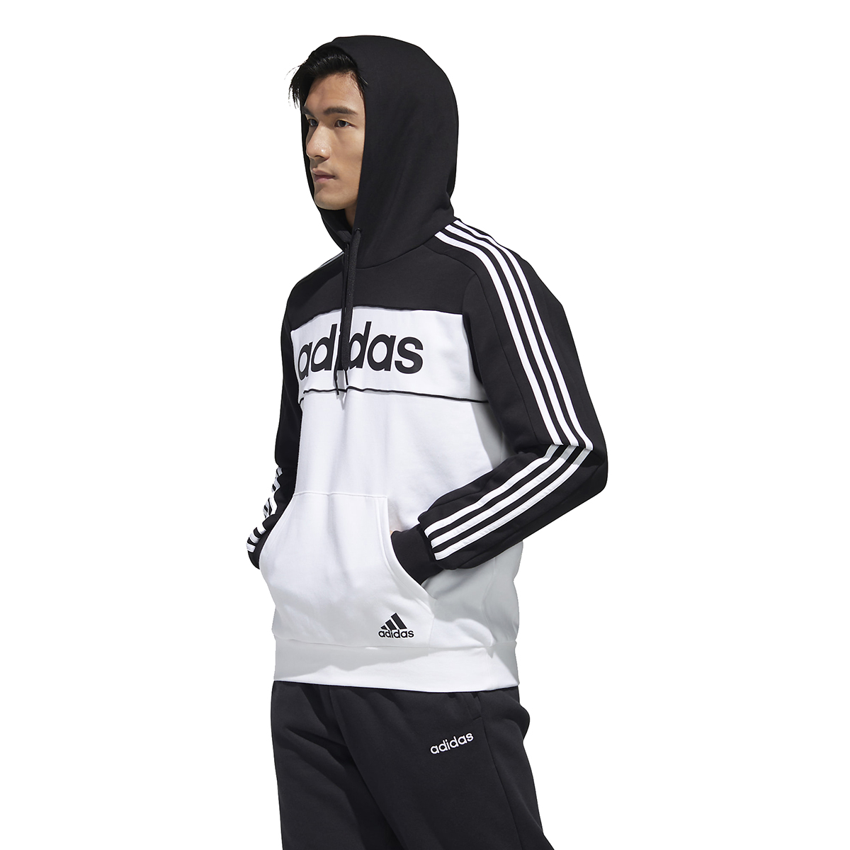 Adidas Men's Essentials Colorblock Hooded Sweatshirt | Olympia Sports