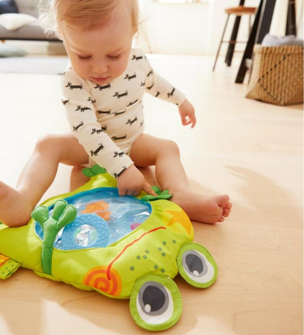 frog tummy time mat