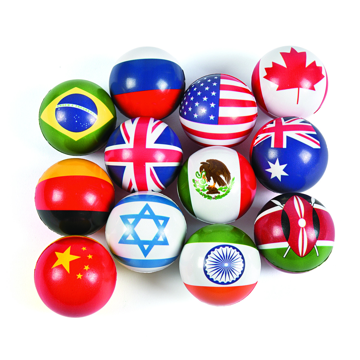 Flags Around The World Stress Balls Toys 12 Pieces eBay