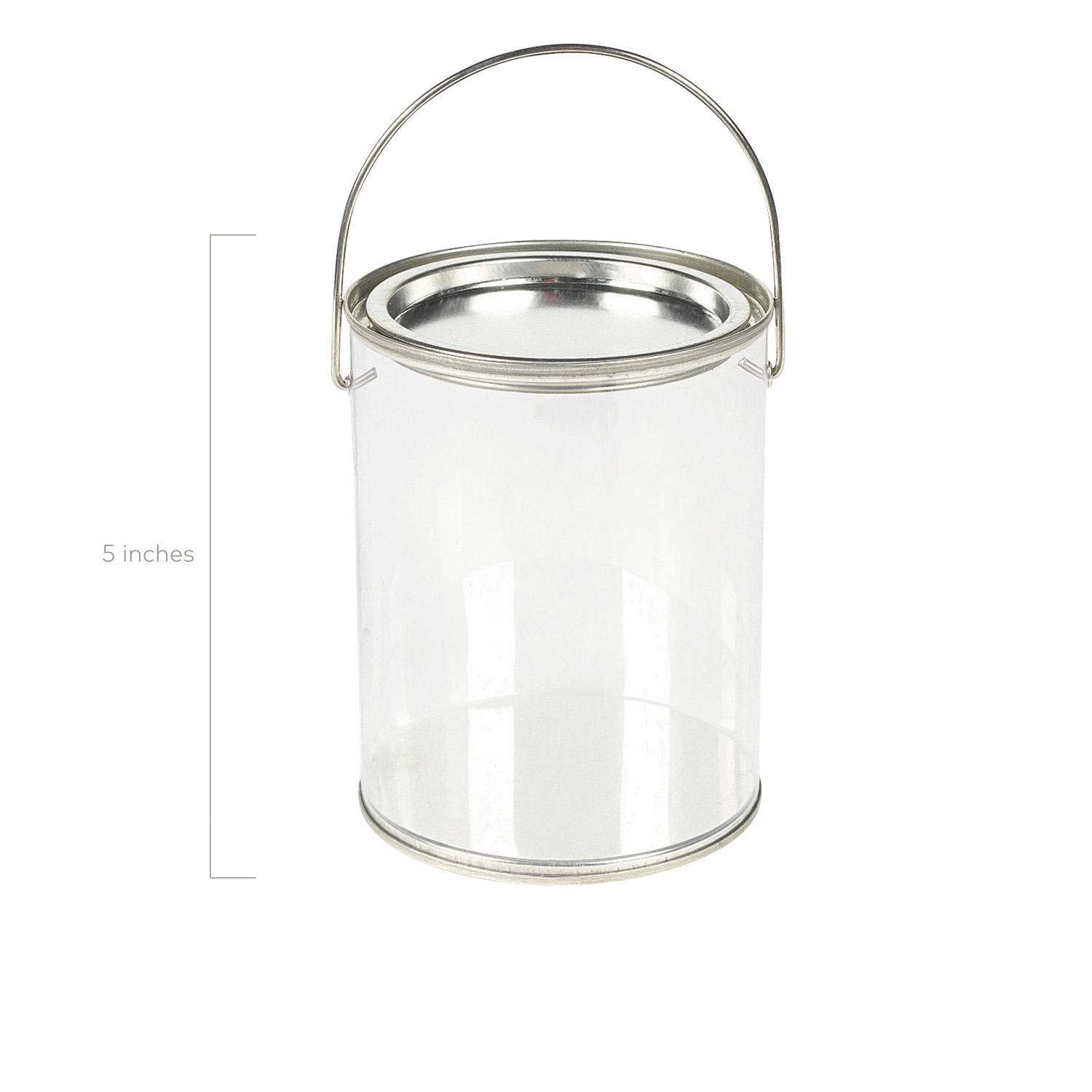 Plastic Paint Can Containers with Metal Lids (Set of 6) Great for Party