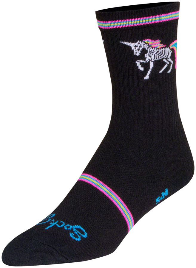 SockGuy Dark Magic Crew Socks - 6 inch, Black/Multi, Small/Medium