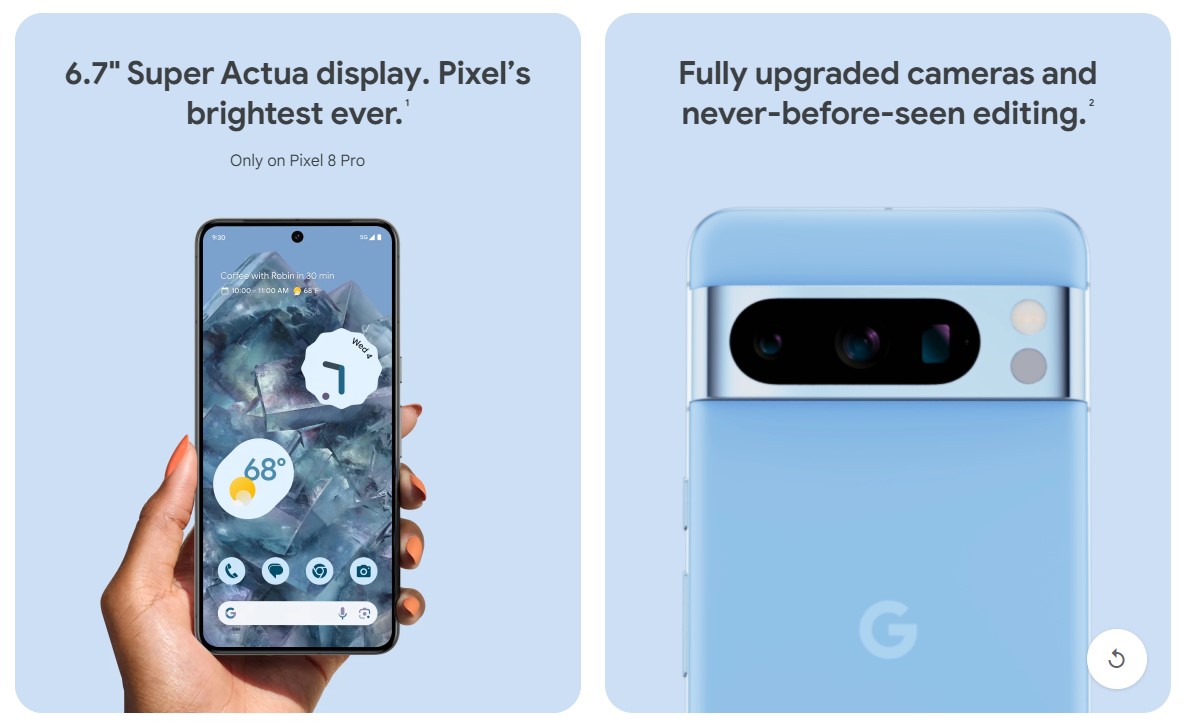 Google Pixel 8 Pro 5G (128GB, 12GB) 6.7" GSM Unlocked G1MNW - Afbeelding 7 van 21