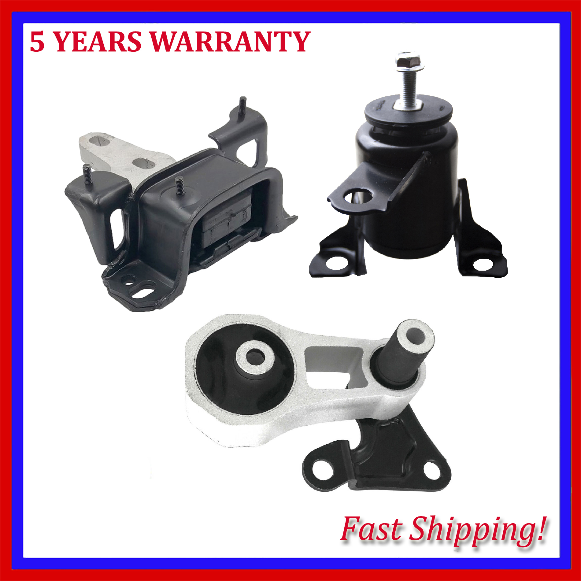 For Ford Fiesta 1116 1.6L Engine Motor & Auto Trans Mount Set 3PCS New
