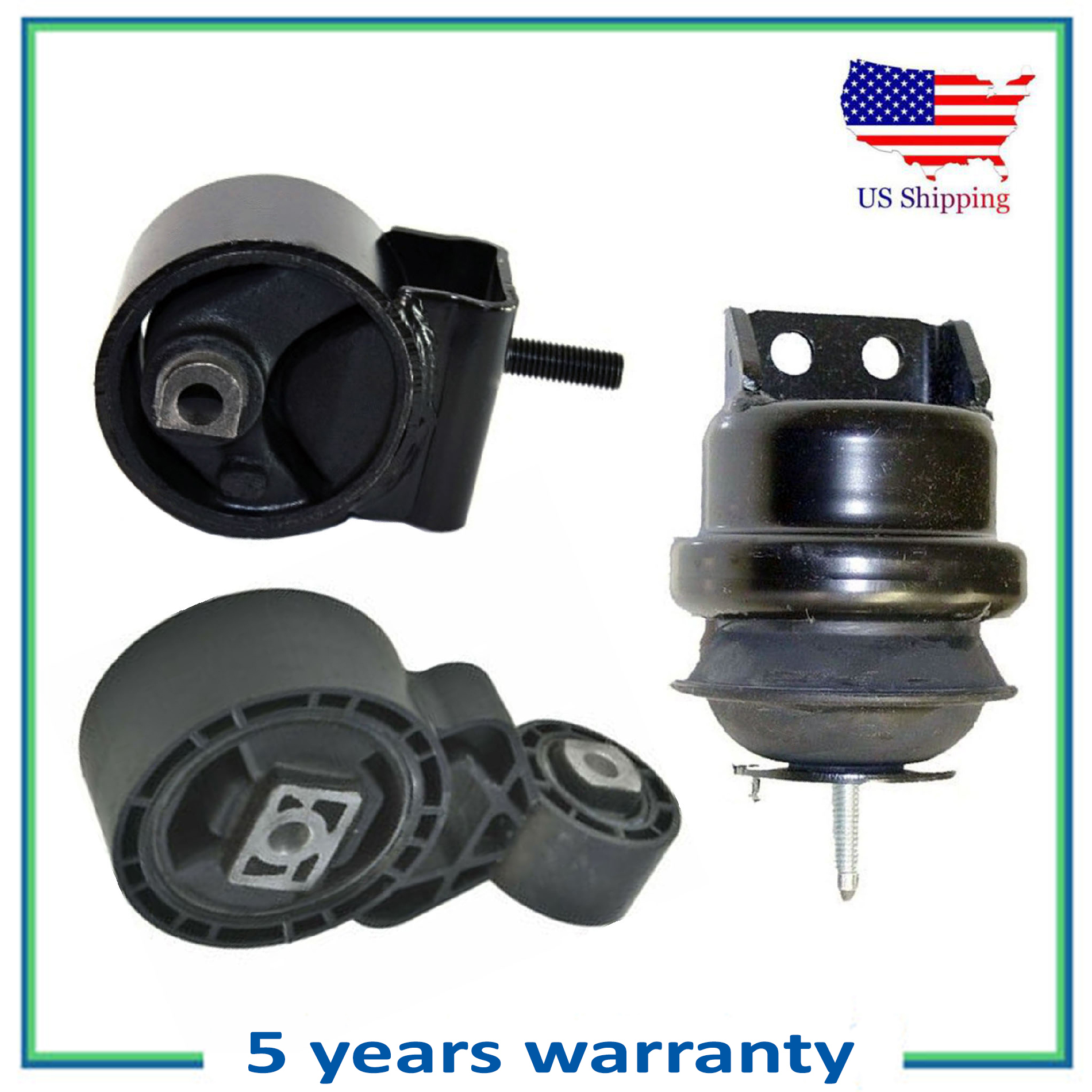 Front Rear Right Engine Motor Mount Set 3PCS For 20042007 Ford Taurus