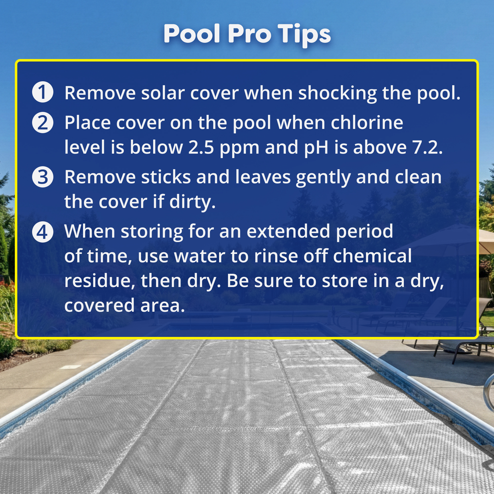 In The Swim Rectangle Solar Cover for Swimming Pools