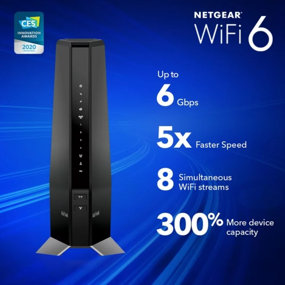 NETGEAR CAX80-100NAR Nighthawk AX6000 DOCSIS 3.1 Modem - Certified Refurbished - Afbeelding 10 van 10