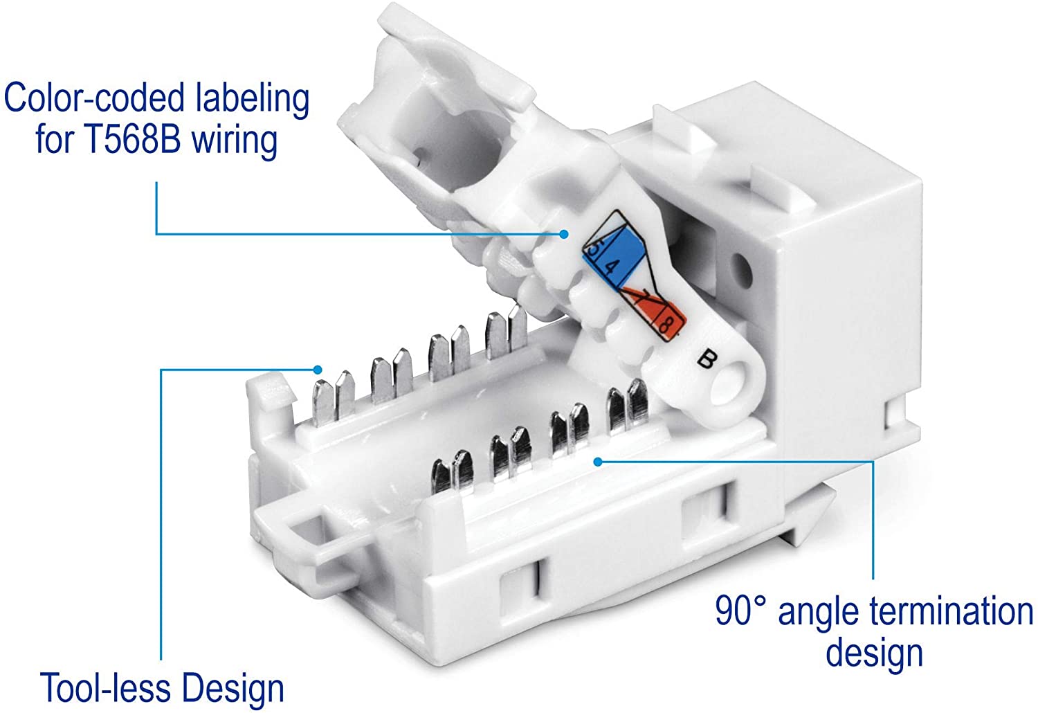 TRENDnet TC-K50C6 50 Pack Cat6 RJ-45 Keystone Jack