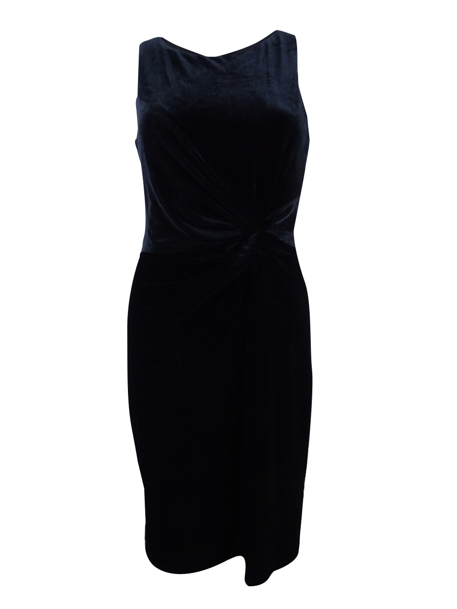 Calvin Klein Women's Velvet Twist-Knot V-Back Dress | eBay
