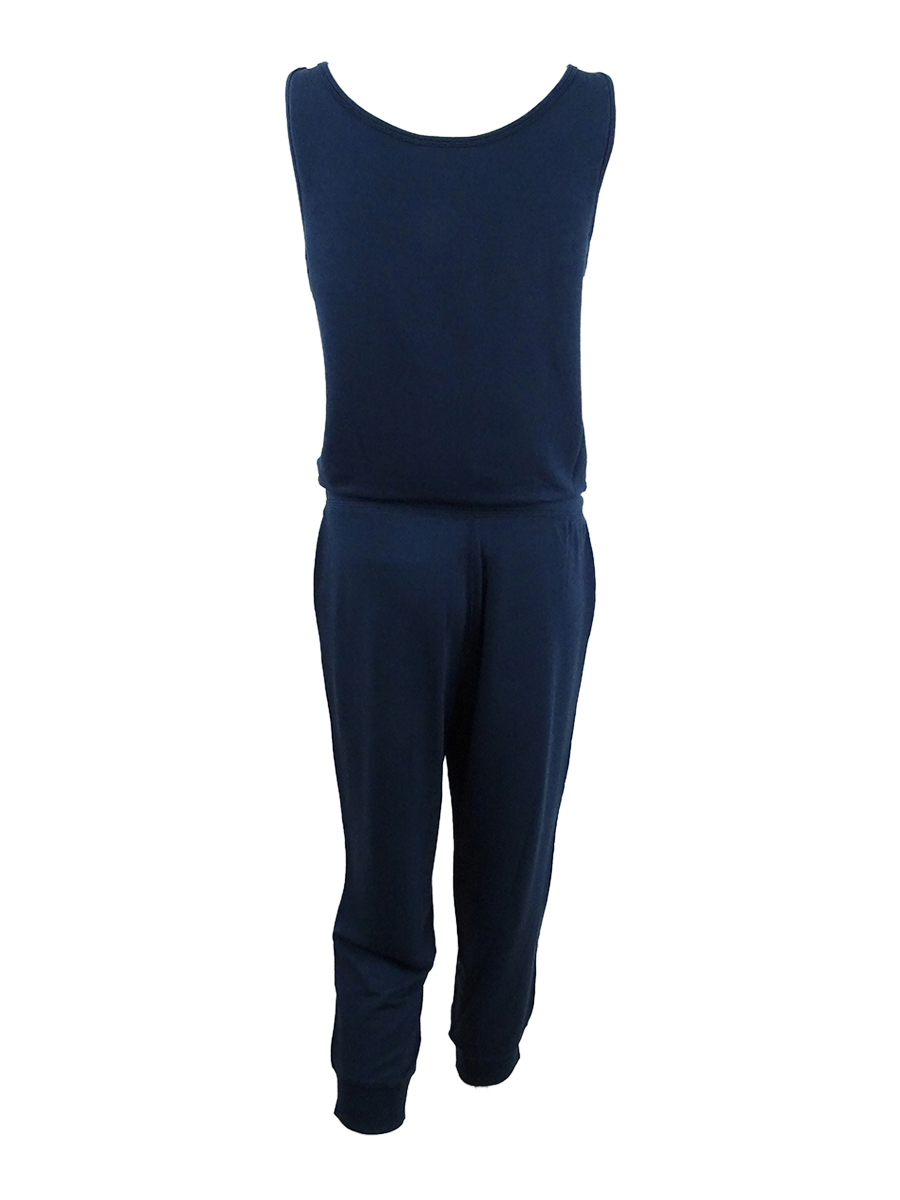 Ralph Lauren Womens 1569 Navy Tie Scoop Neck Jumpsuit M B B for sale online | eBay