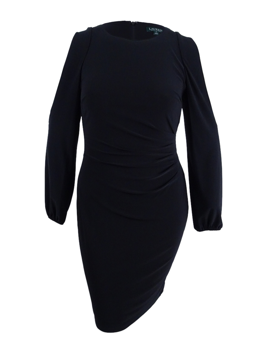lauren ralph lauren jersey sheath dress Lauren Ralph Lauren Ring Trim Jersey Cap Sleeve Dress