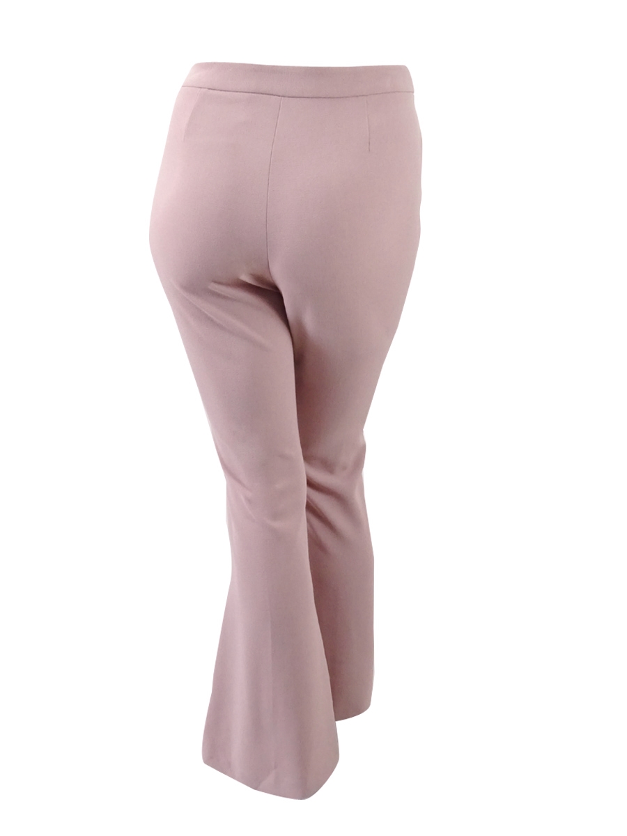 Tahari ASL Womens Pink Crepe Wide Leg 