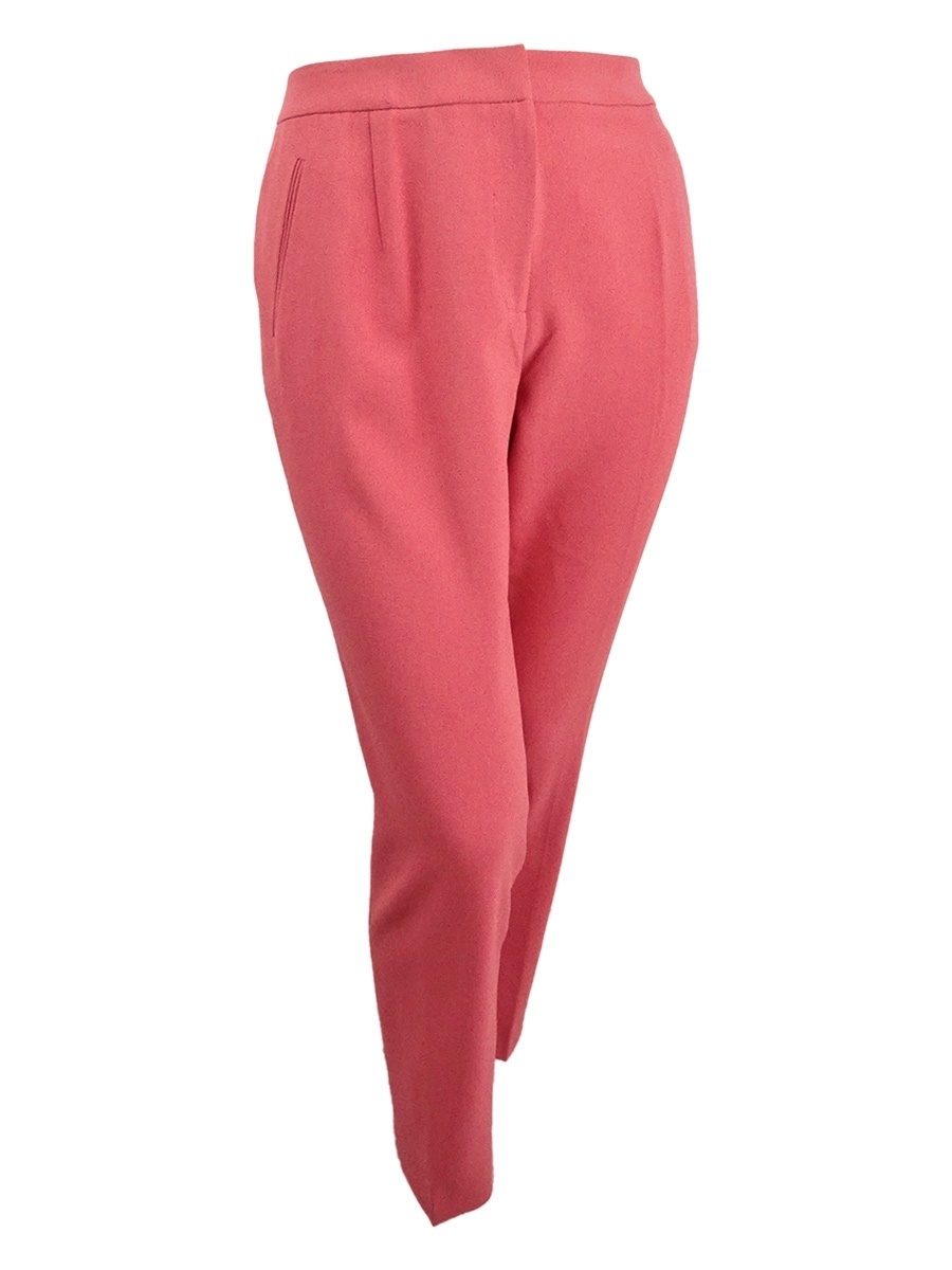 Tahari ASL Women's Plus Size Crepe Trousers (20W, Coral Reef)