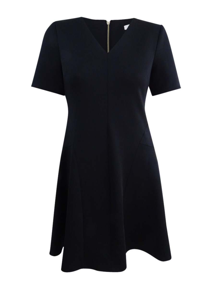 calvin klein scuba fit and flare dress Scuba Crepe Fit & Flare Dress (Women)