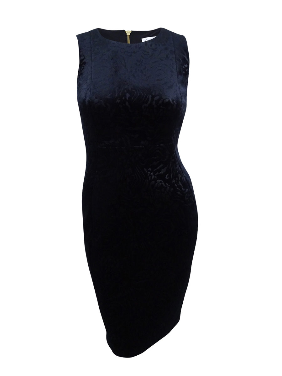 calvin klein women's velvet burnout keyhole ruched dress Calvin Klein Women's Velvet Side Bar Trim Dress