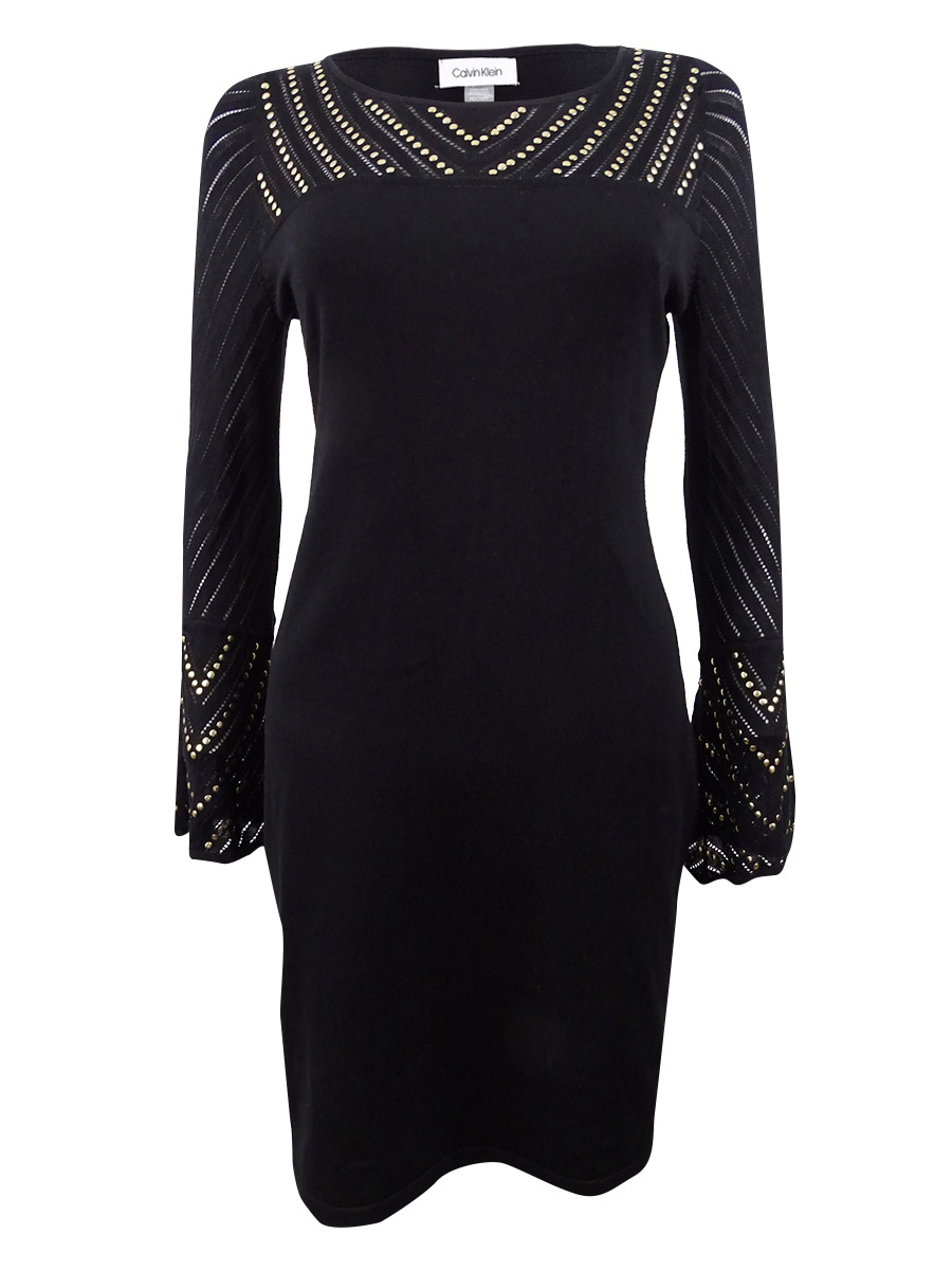 Petite Studded Sweater Dress 