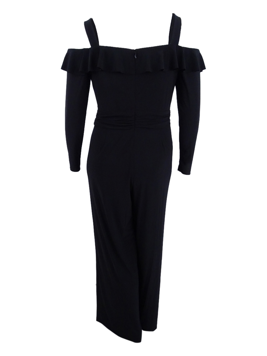 off the shoulder wide leg jumpsuit