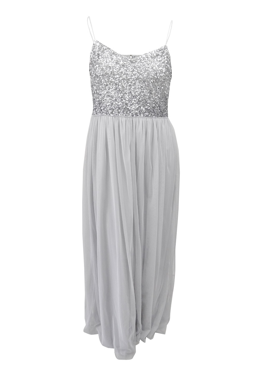 adrianna papell sequin tulle dress Papell STUDIO Women's Sequin And Stretch Tulle Gown, 10