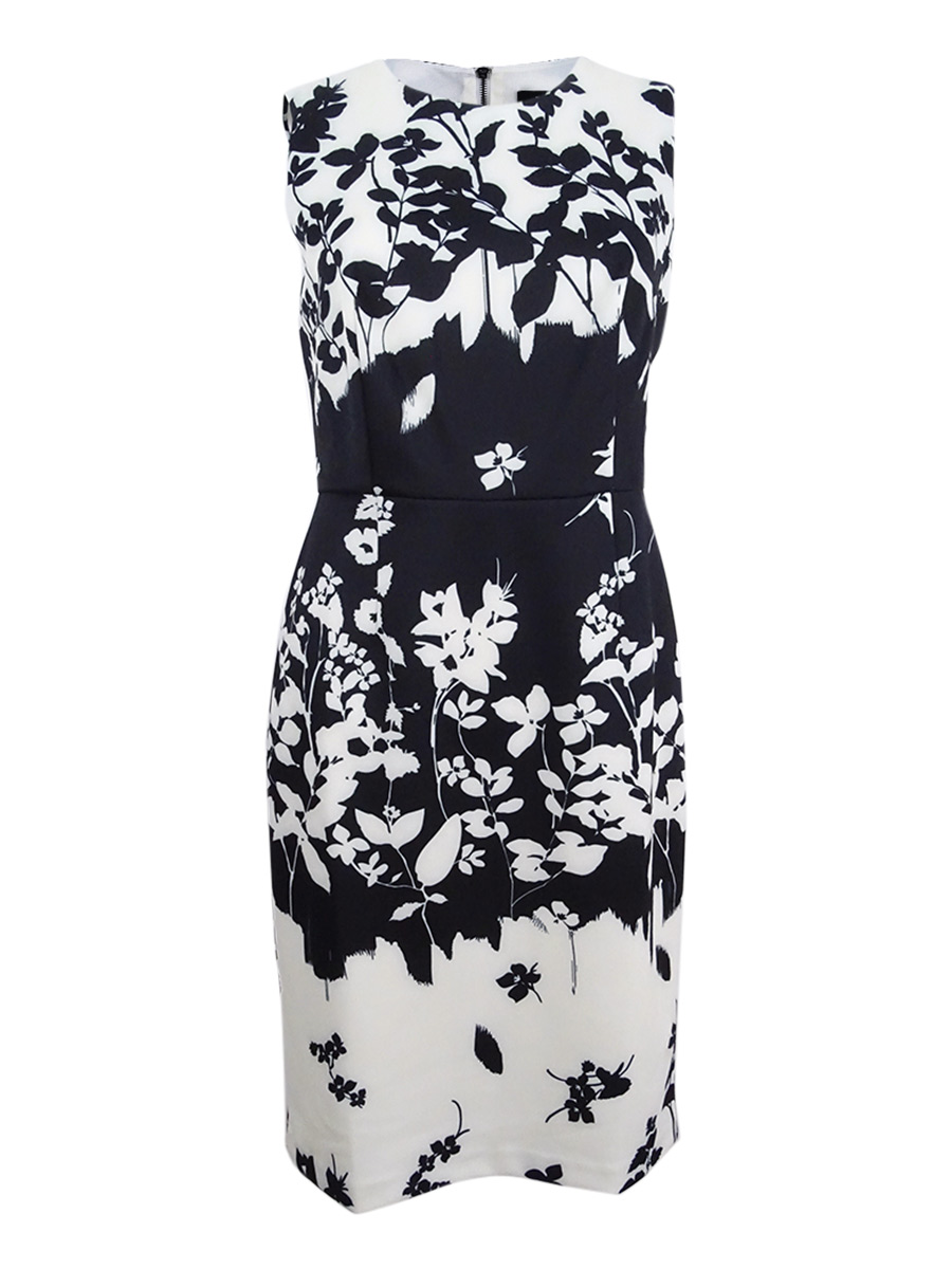 dkny black and white dress