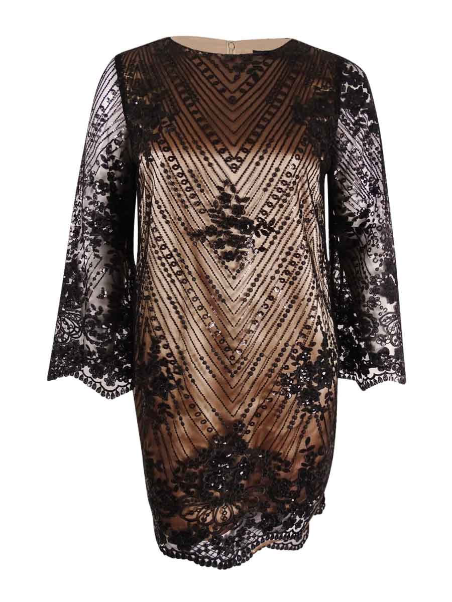 tahari asl embroidered dress Tahari ASL