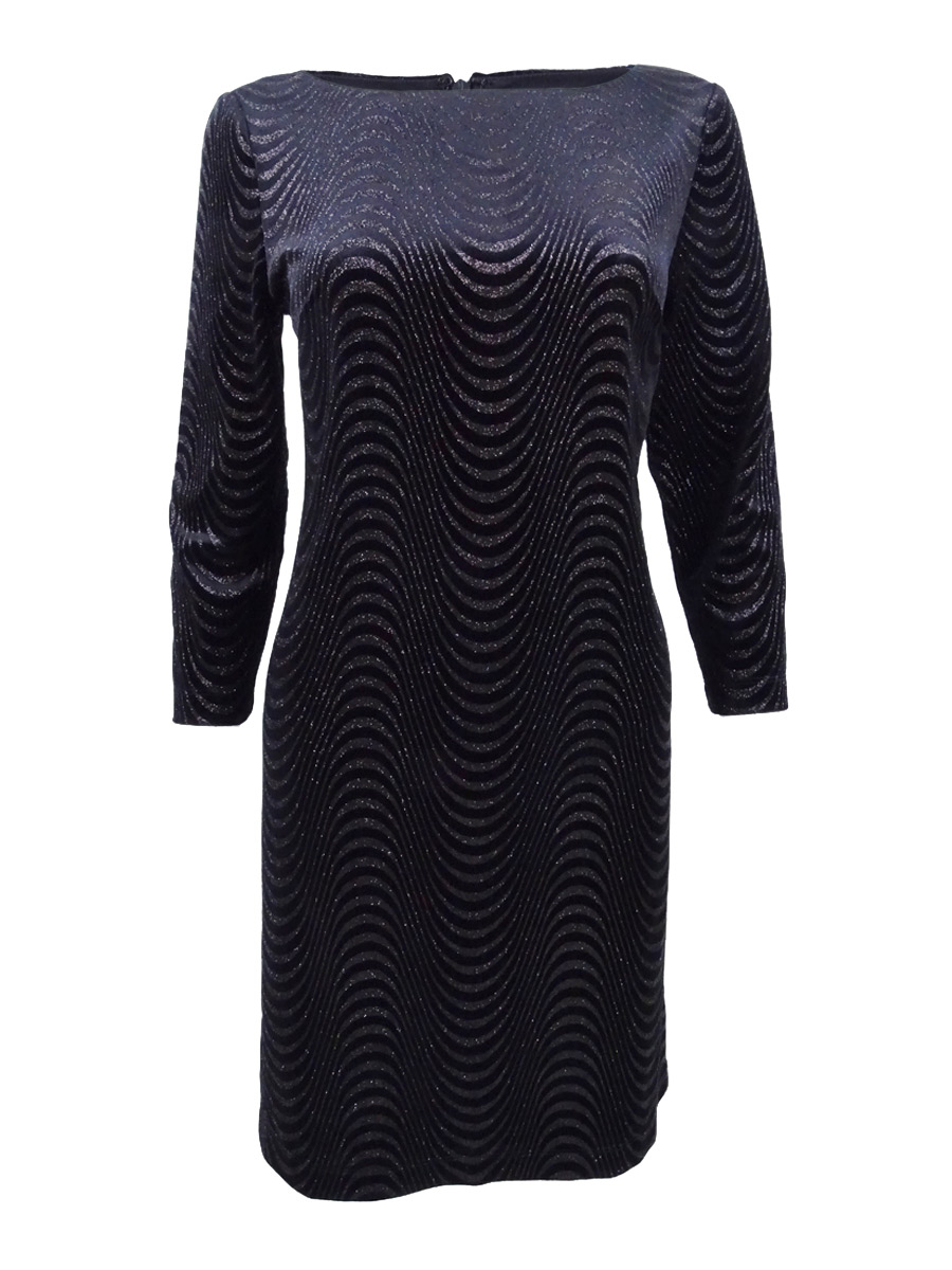 Jessica Howard Women&rsquo;s Velvet Glitter Shift Dress