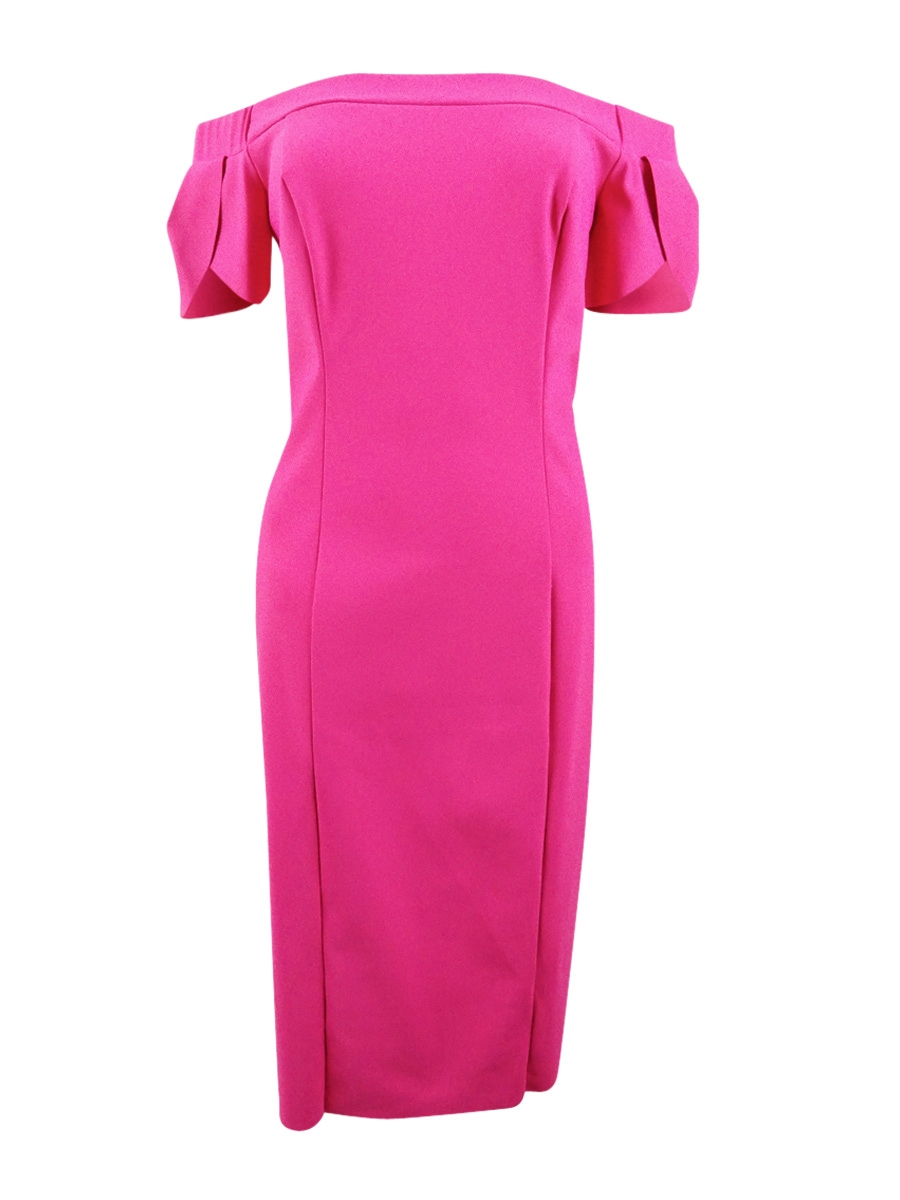 alex evenings off the shoulder sheath dress Alex Evenings Women's Off-The-Shoulder Sheath Dress (8, Fuchsia)
