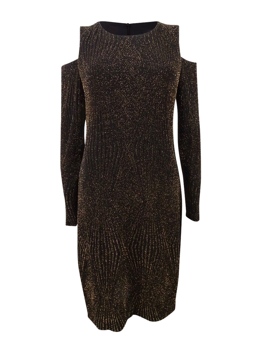 glitter cold shoulder dress Glitter Cold Shoulder Backless Mini Dress MCW1190