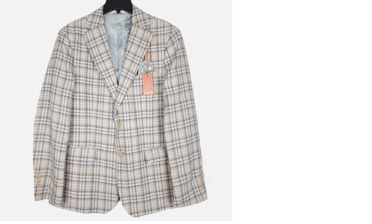 Tallia Herren Slim Fit Karierter Blazer (38S, Hellbraun) - Bild 1 von 1