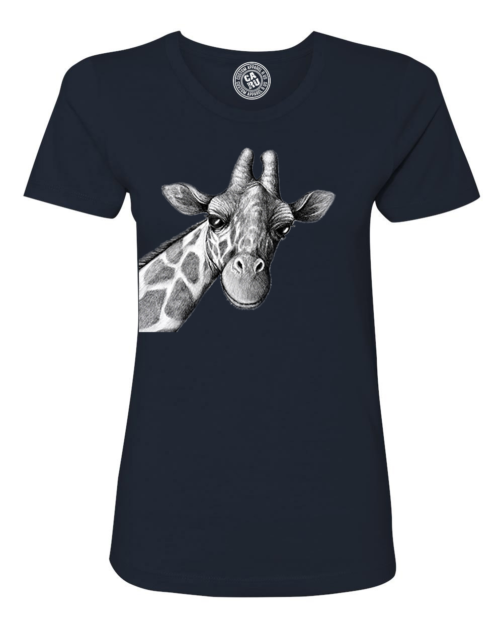 Giraffe tshirt Animal Lover Womens Short Sleeve T-Shirt