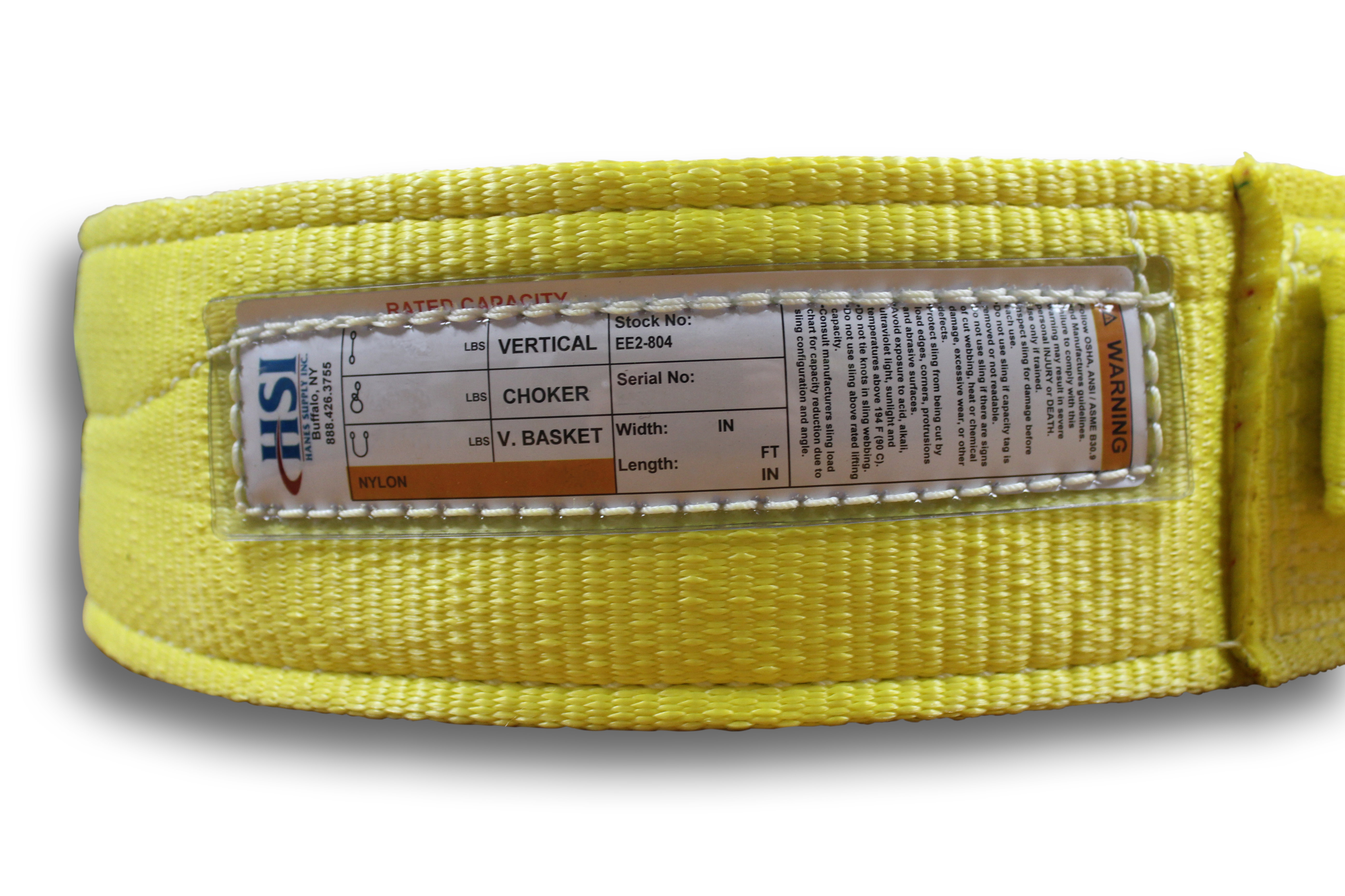 HSI 20" x 15' One Ply Triangle/Choker Nylon Sling (32,000 LB Vertical