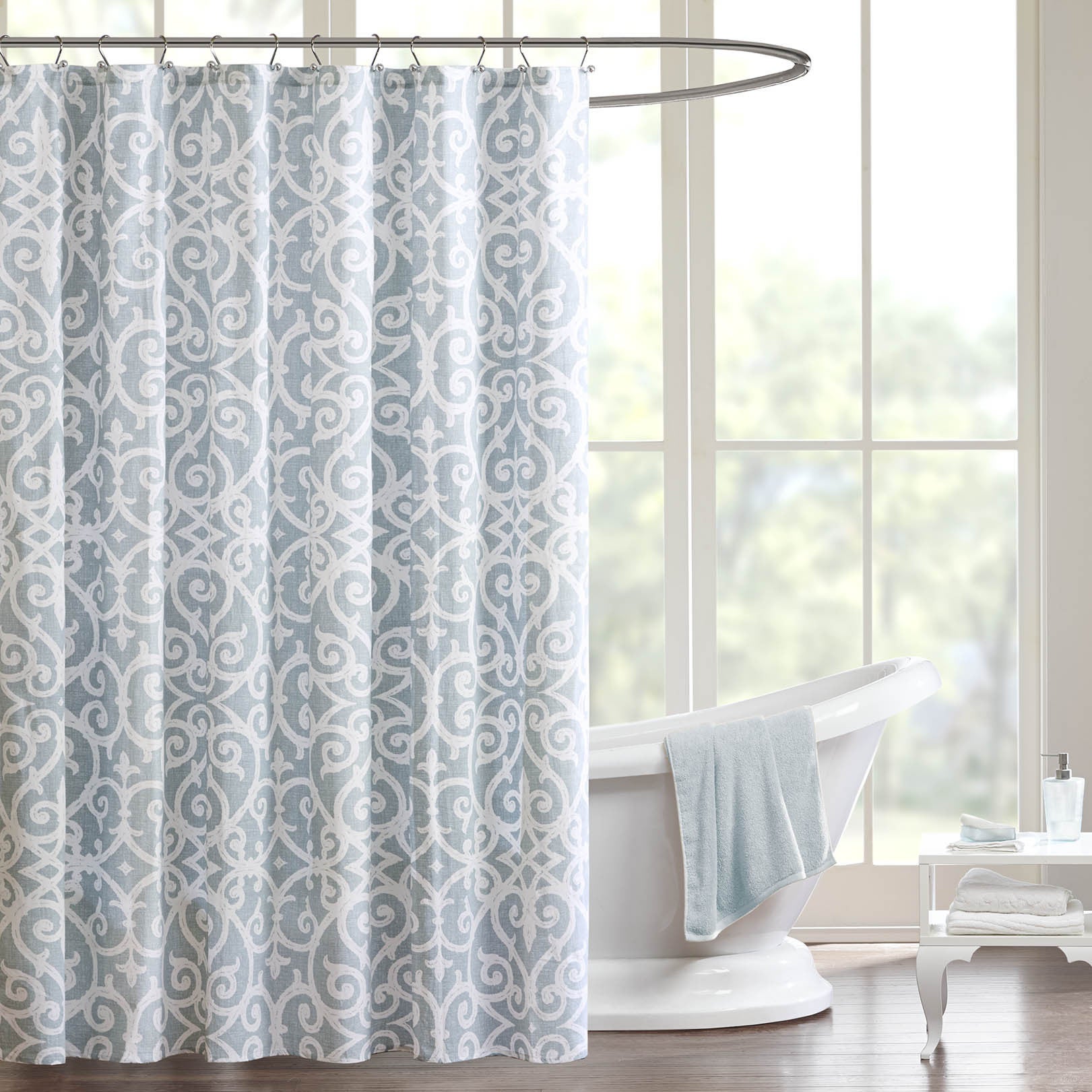 Madison Home Essence Elisa Cotton Shower Curtain Dim 72 In X 72