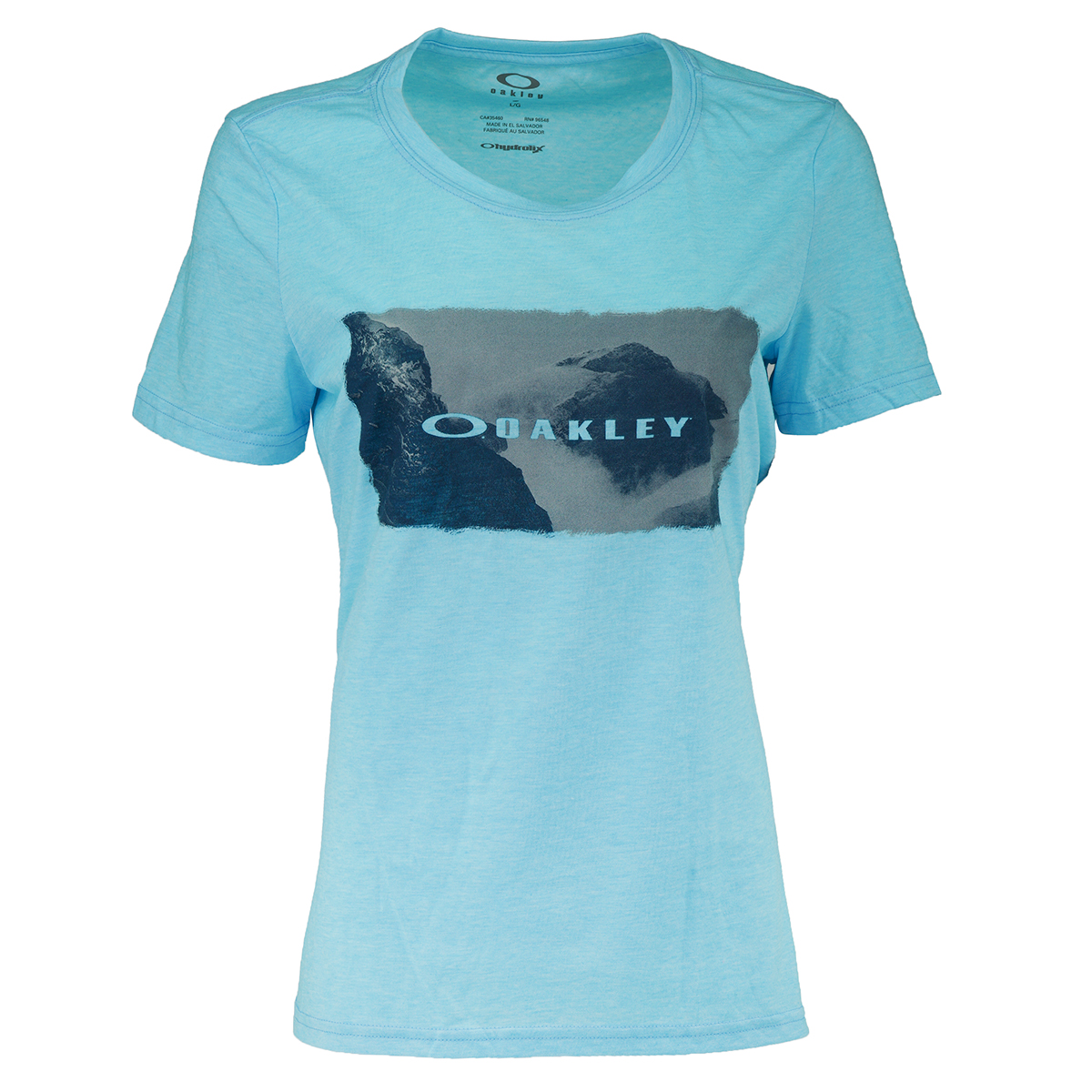 Oakley Women's Oakley Mountain Graphic TShirt Sky Blue/Grey L eBay