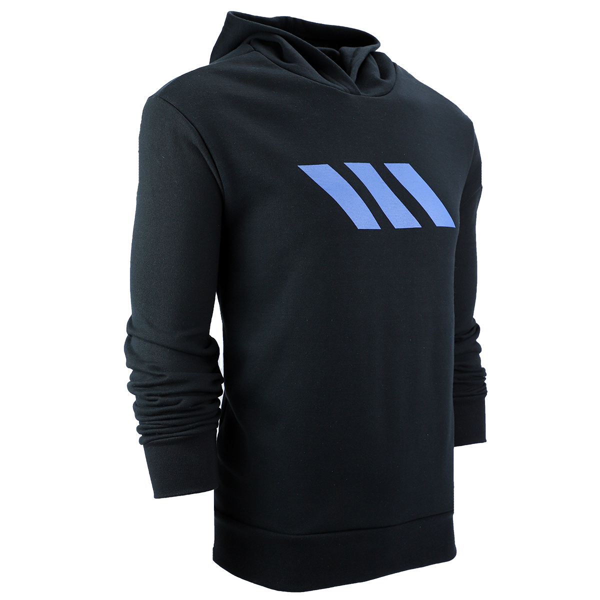 adidas Men's 3Stripe Performance Pullover Hoodie Black/Blue L eBay