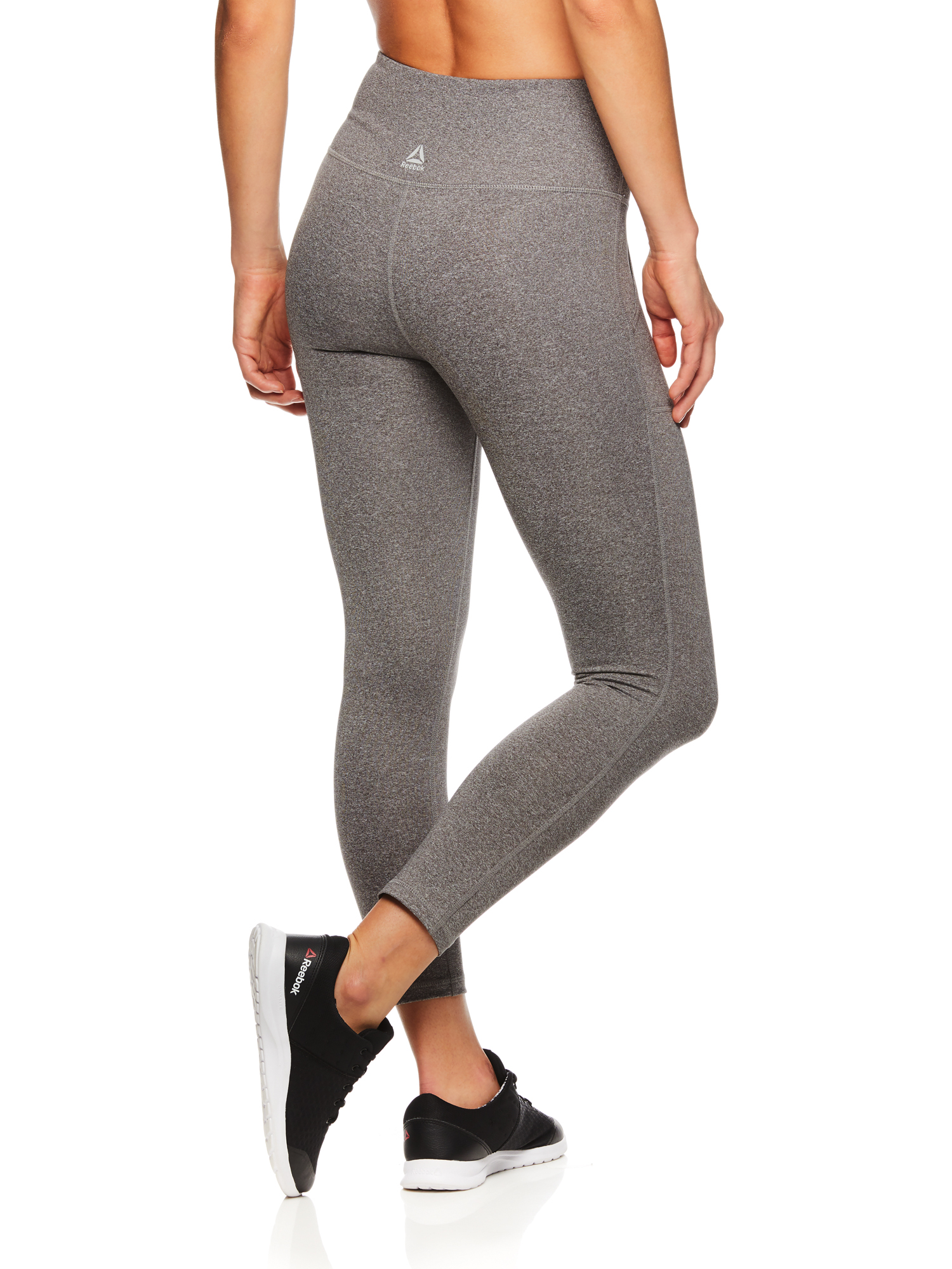 Reebok Women's Capri Leggings 2-Pack Momentum Flint Grey Heather L 192005467572 | eBay