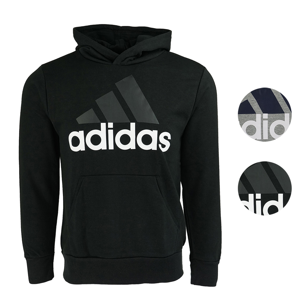 adidas men's essential linear logo pullover hoodie