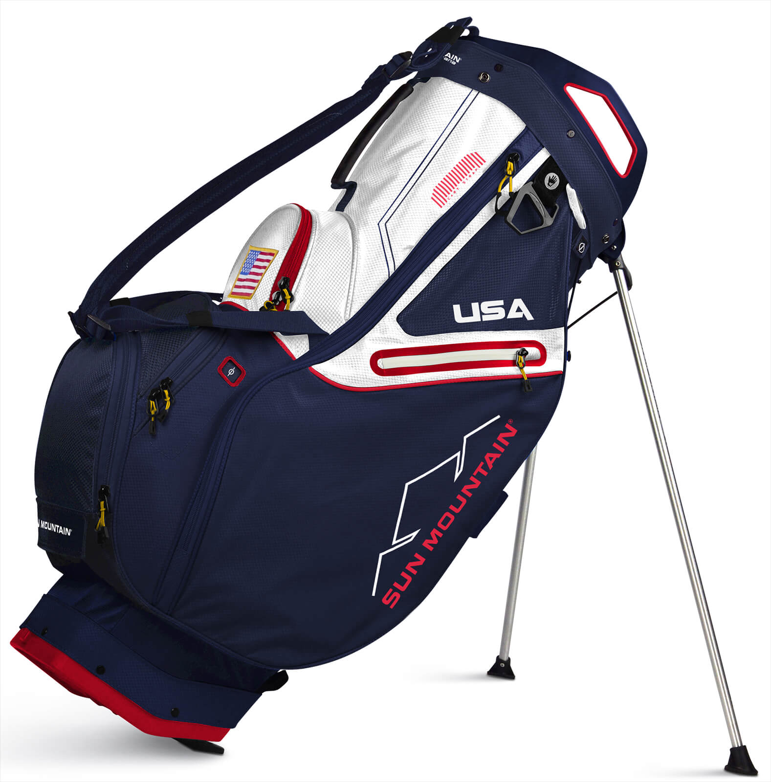 Sun Mountain C130S Stand Bag Golf Carry Bag Navy/White/Red USA 2020