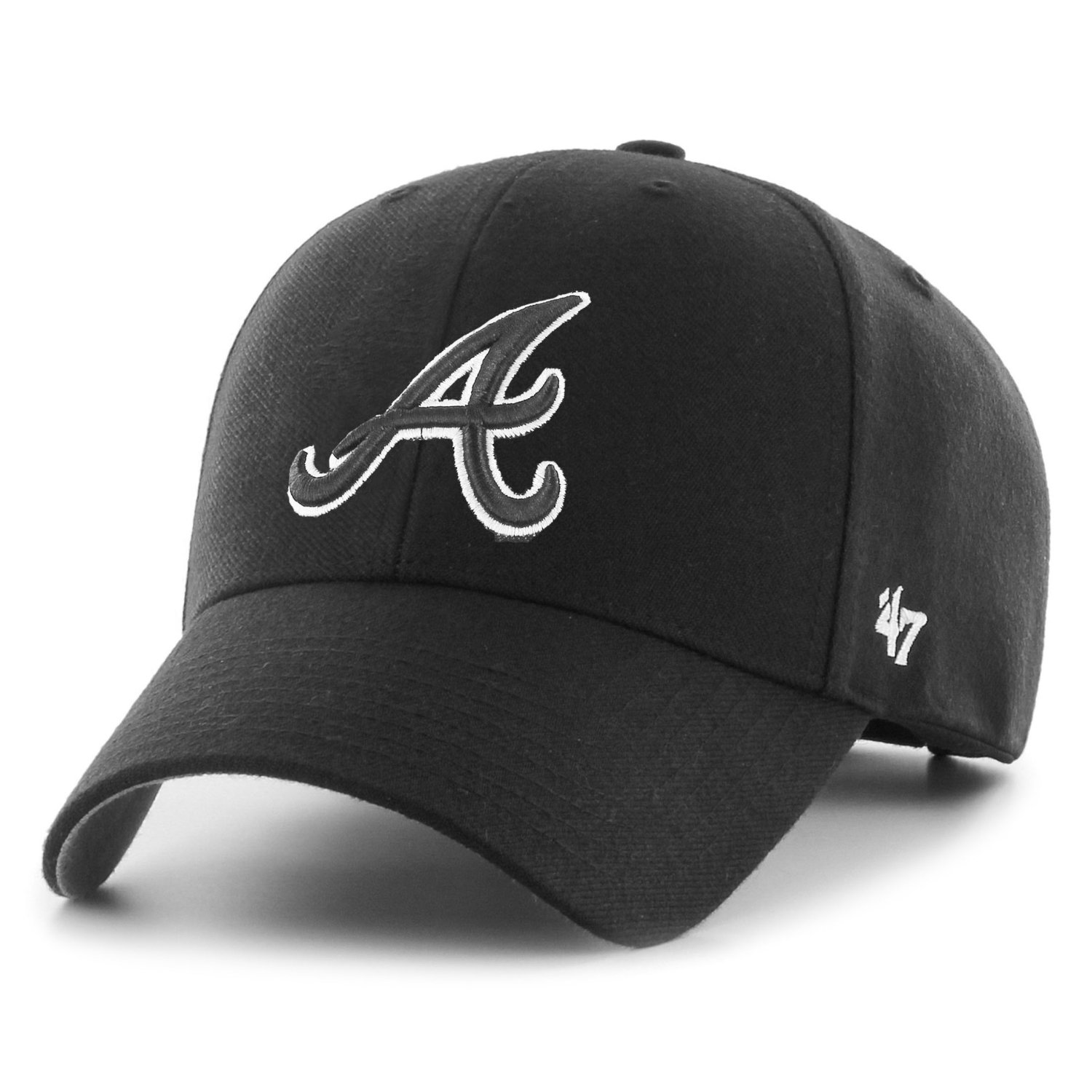 47 Brand Snapback Cap - MVP Atlanta Braves black / white 191119726728 | eBay