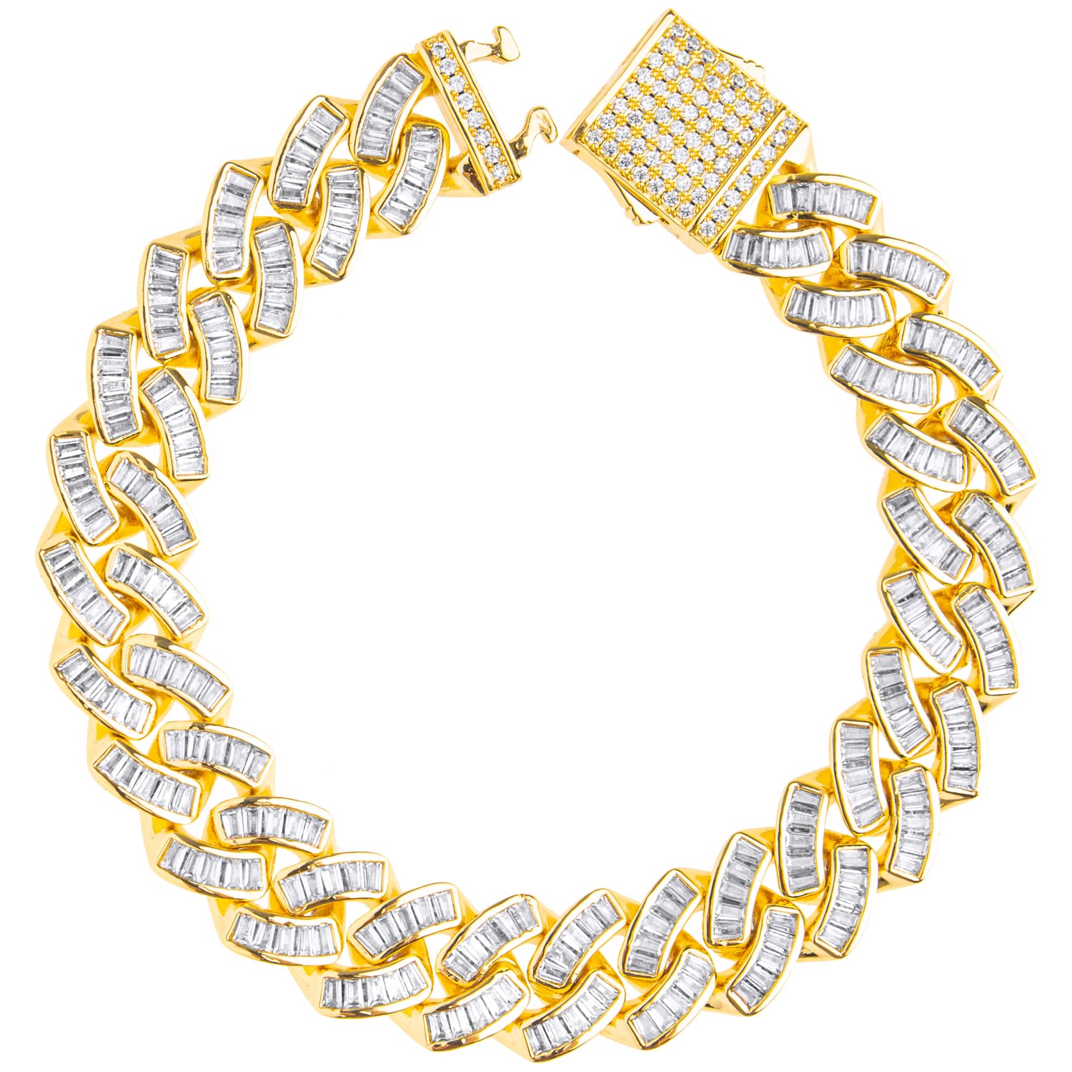 Нарукавная повязка ICED OUT Cuban Link Panzerkette - Багет 12 мм