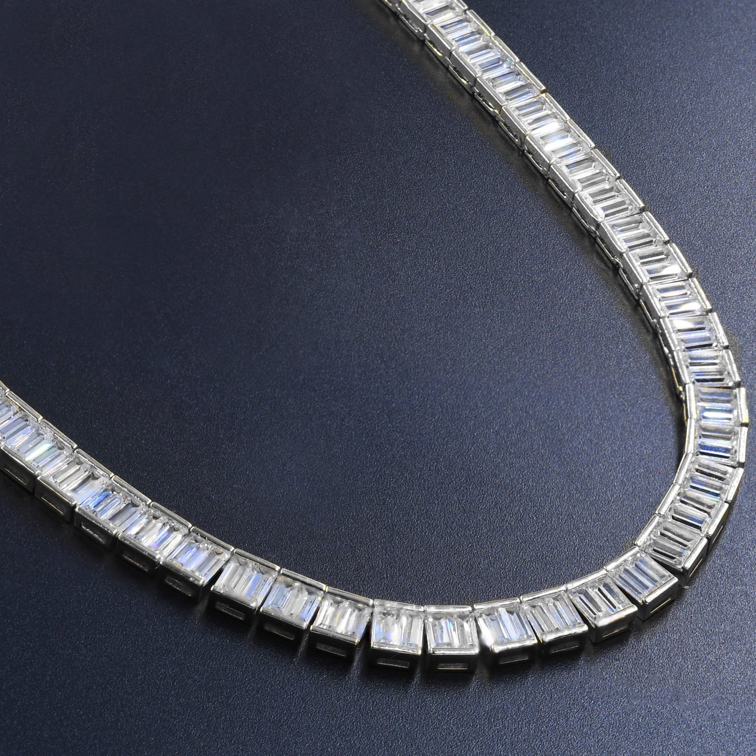 Iced Out Bling Zirkonia Tennis Kette - GLAMOROUS SQUARE 6mm - Bild 7 von 9